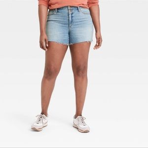2/$20   Universal Thread High-Rise Vintage Midi Jean Shorts - Medium Wash